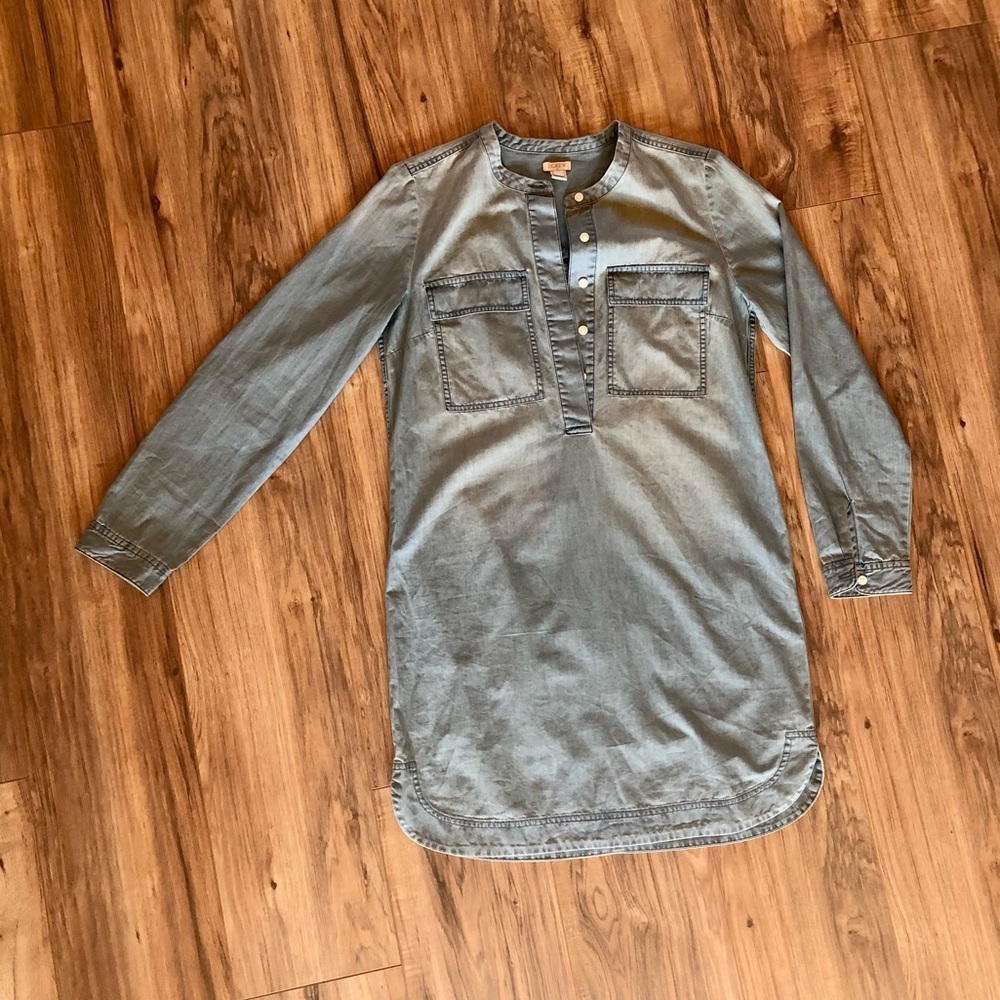 J. Crew Chambray Artist Tunic Dress